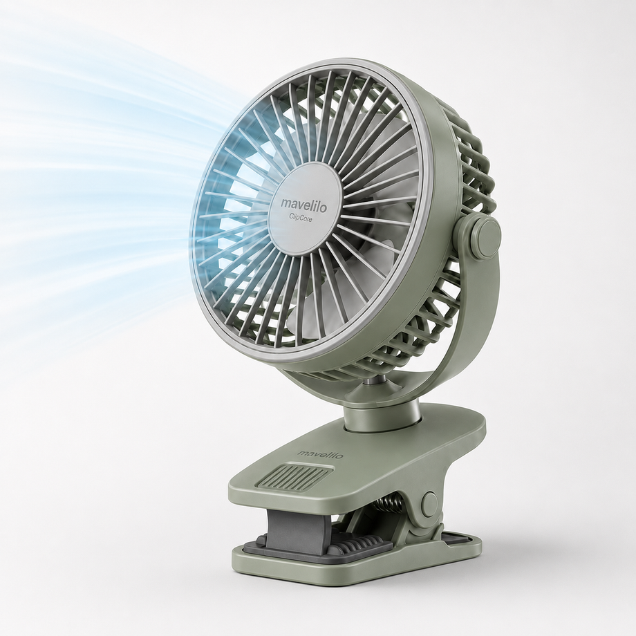 mavelilo® ClipCore Travel Smart Fan